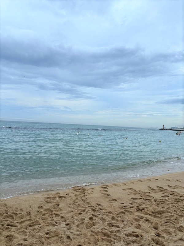 ▲ 모래에 발을 파묻고 친구들과 많은 대화를 나눴던 강문해변의 모습이다. 